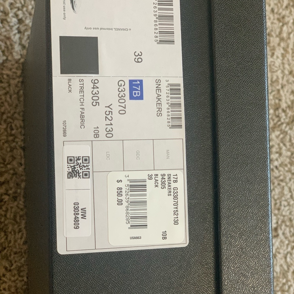 Chanel Black Stretch Sneakers 39 (Women’s 8) - Picture 8 of 9